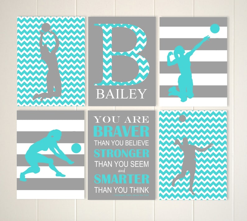 Volleyball Girl Wall Art Volleyball Room Decor Pre Teen Girl Etsy