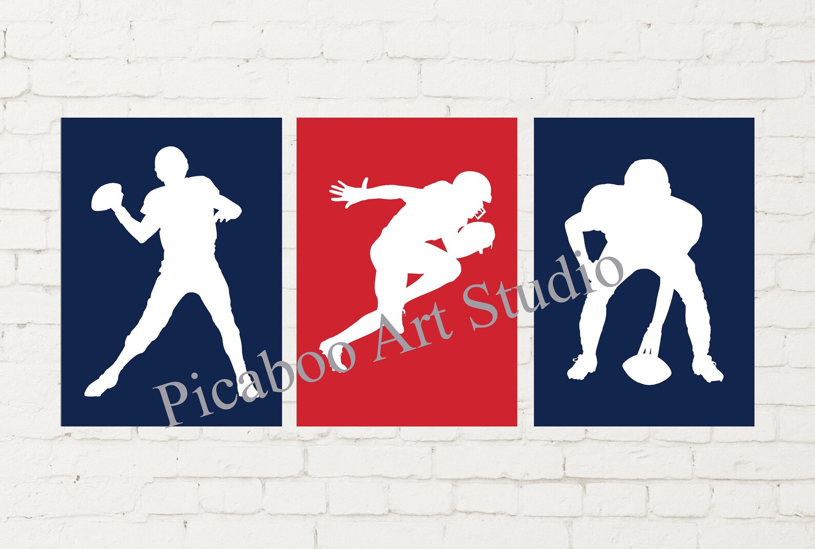 Football Wall Art Football Room Decor Football Player Teen Etsy