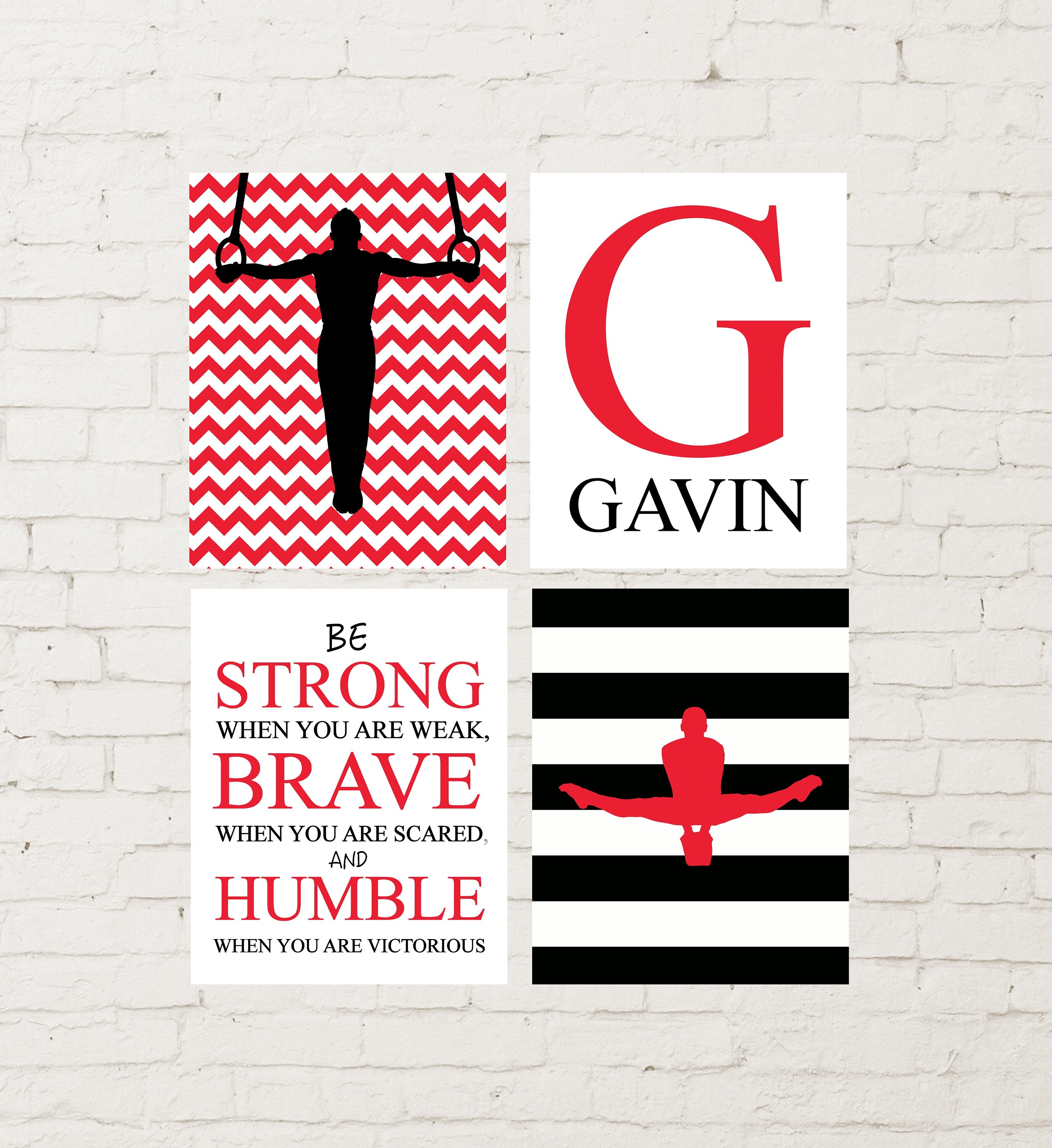 Gymnast male gymnastics wall art gymnastics boy wall art Etsy