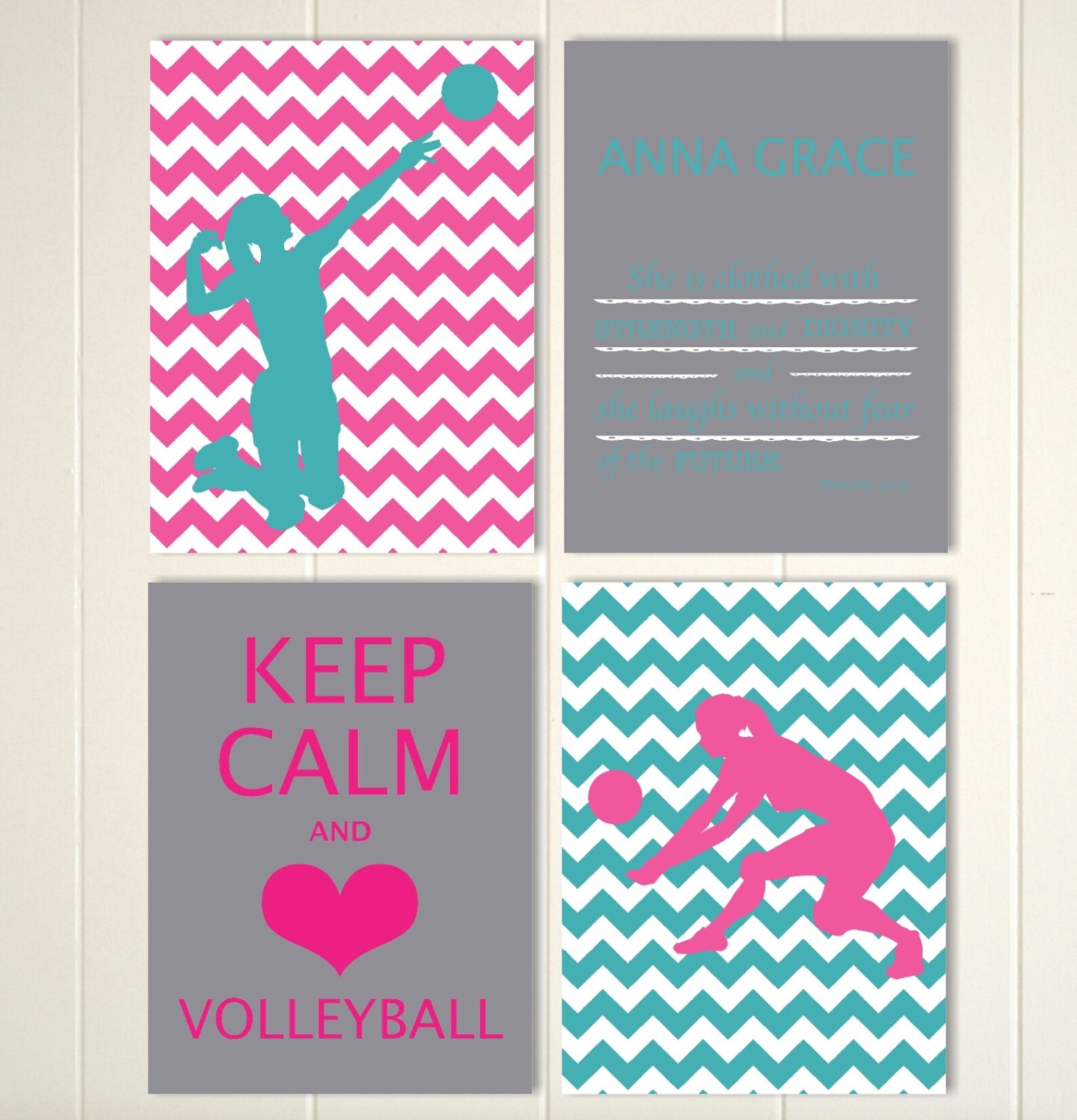 Volleyball girls wall art volleyball room decor volleyball Etsy