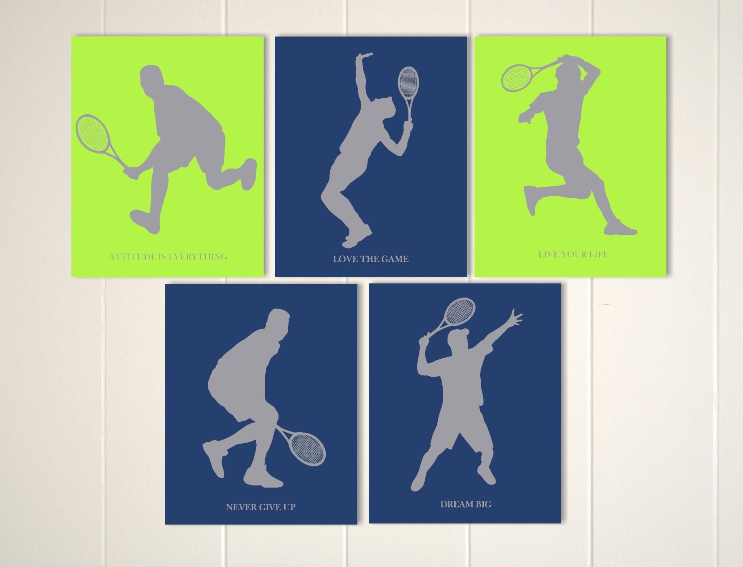 Tennis wall art tennis player playroom wall art boys wall Etsy