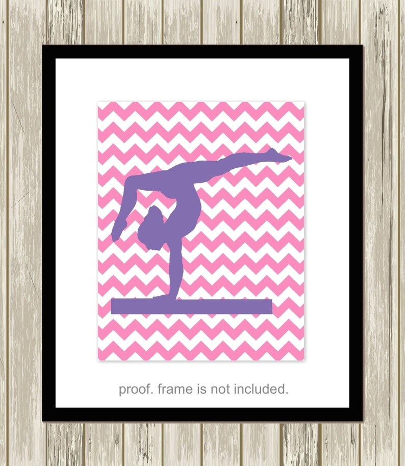 Gymnast room decor gymnastics wall art girl diver art Etsy