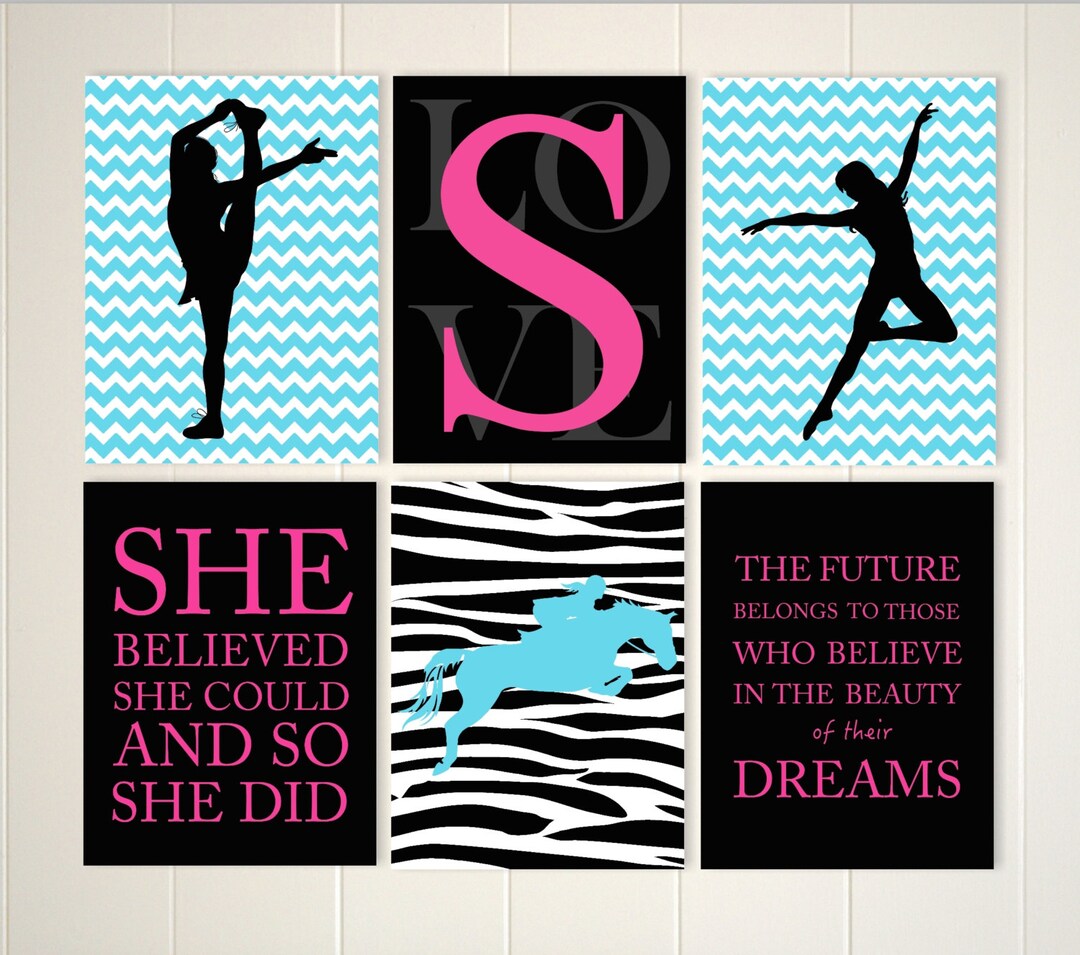 Equestrian Horse Jumping Wall Art, Dance Wall Art, Dancer, Cheerleader