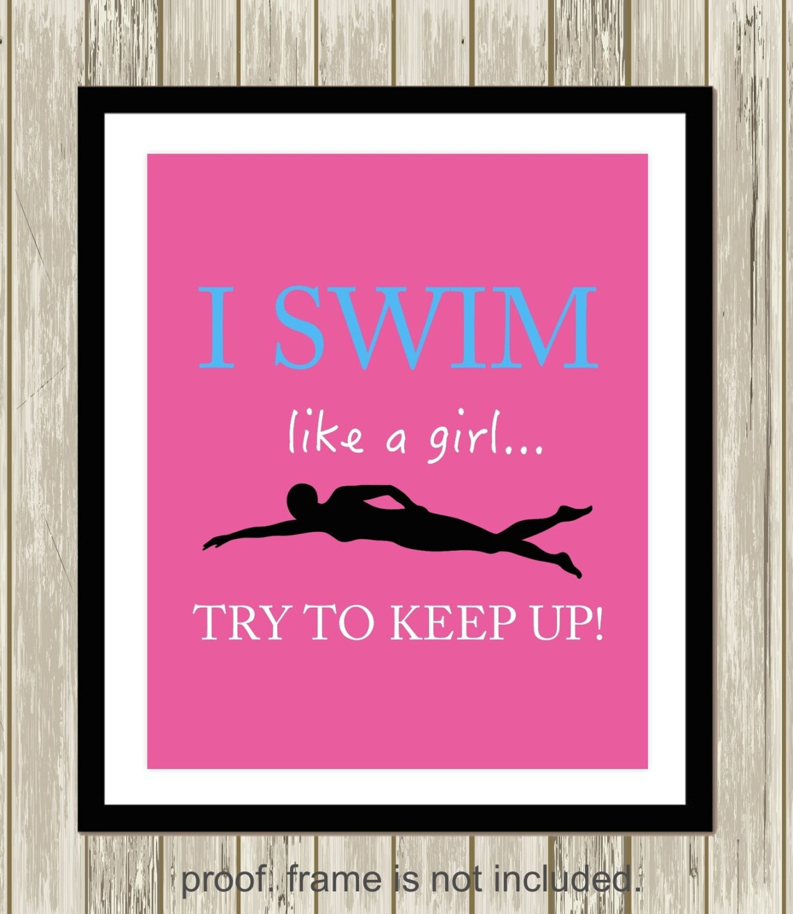 Inspirational Swimmer Wall Art Swimmer Wall Art Girl Etsy