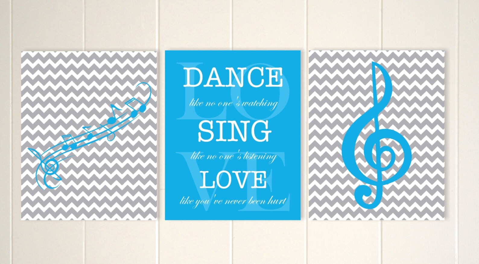 Musical Theme Wall Art Treble Clef Wall Art Musical Notes Etsy