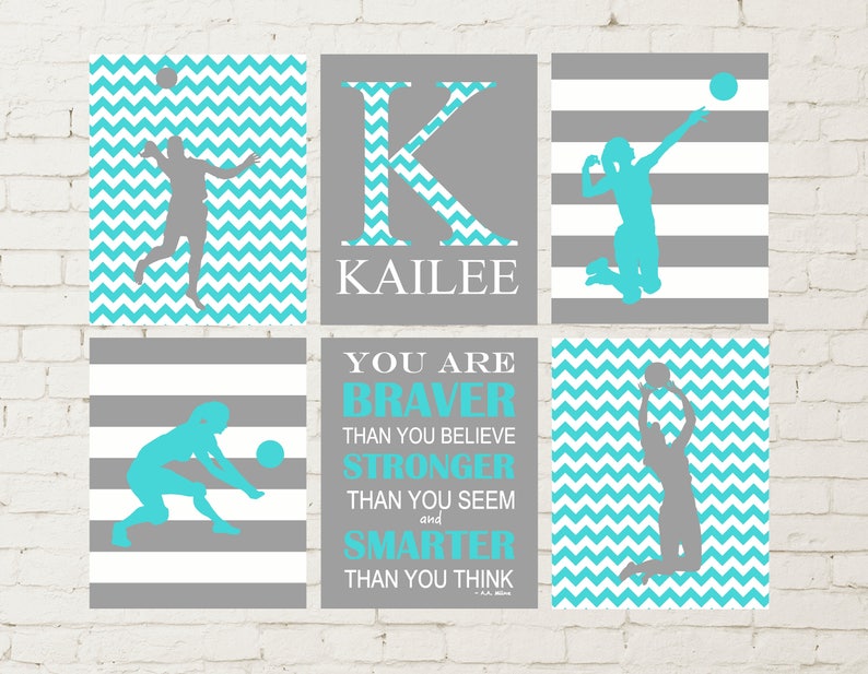 Volleyball Girl Wall Art Volleyball Room Decor Pre Teen Girl Etsy