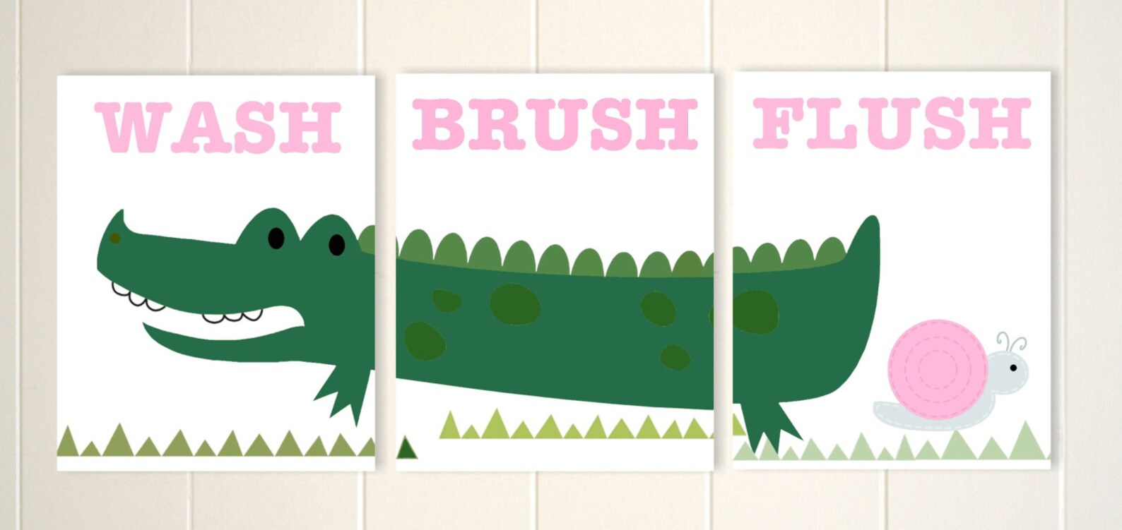 Girls Bathroom Art Alligator Bathroom Alligator Wall Art - Etsy