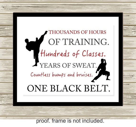 Boys Wall Art Martial Arts Karate Boy Martial Arts Quotes Wall Art Black Belt Typography Art Gift for Boy Custom Colors Etsy UK