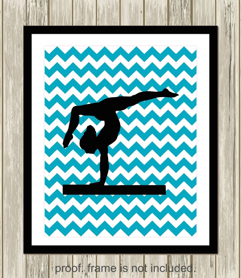 Gymnast Wall Art Gymnastics Inspirational Girls Art Acrobat Etsy