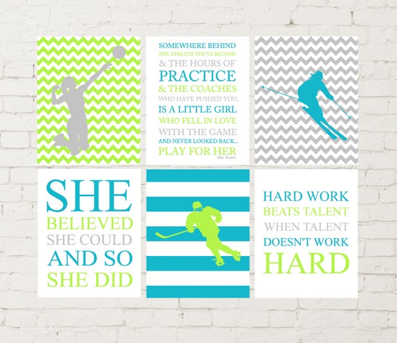 Volleyball Theme Room Decor Volleyball Girls Wall Art Ice Etsy