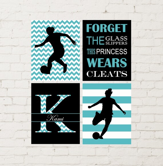 Girls Wall Art Kids Room Decor Girls Soccer Art Soccer Girl Etsy