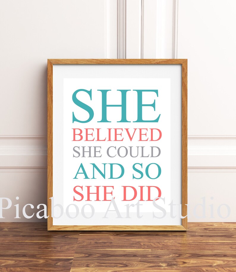 Girls room wall art girls inspirational quote girls wall Etsy