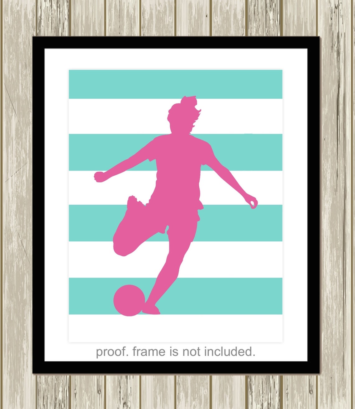 Teen Girl Wall Art Soccer Girl Wall Art Soccer Room Decor | Etsy