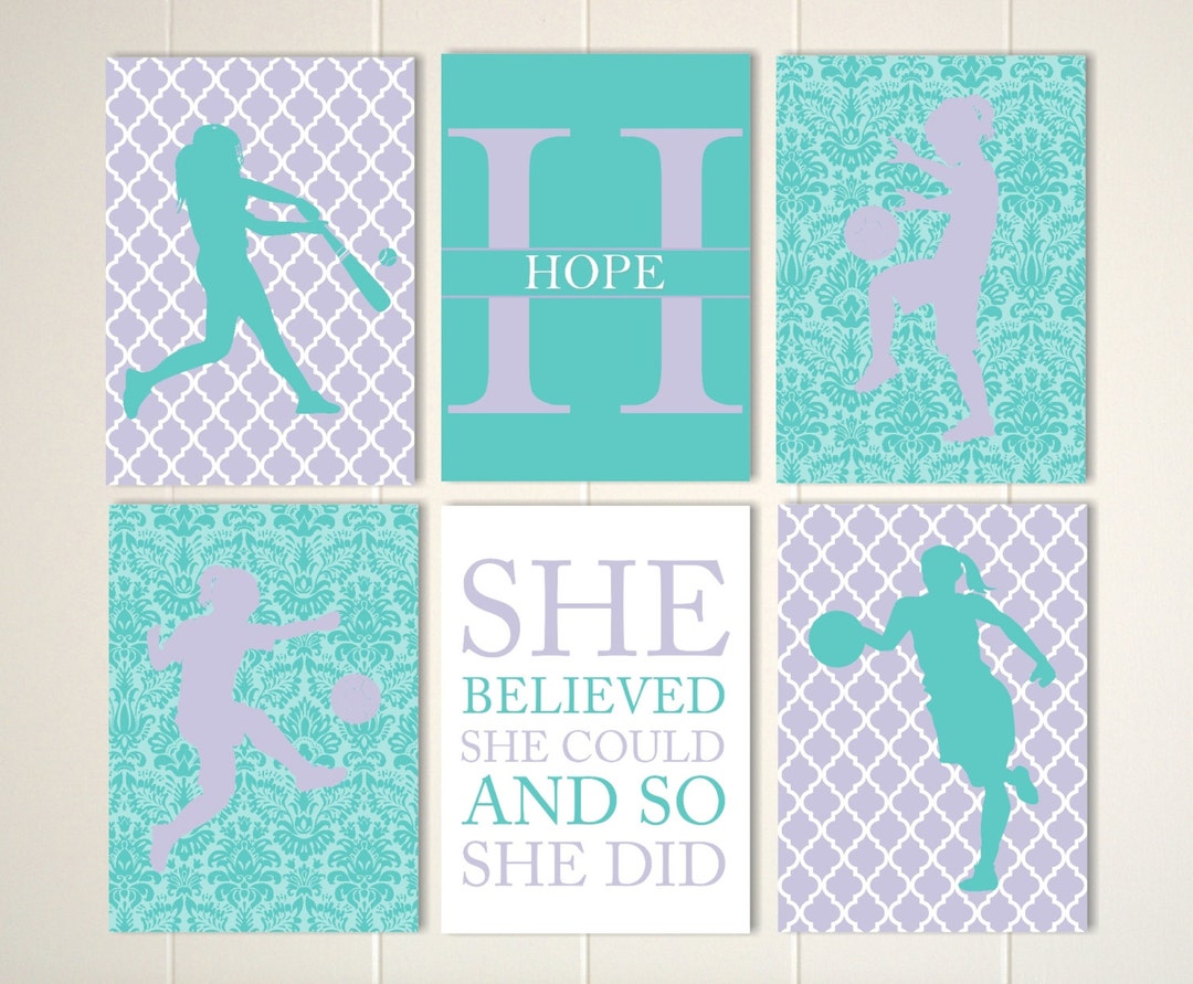 Soccer Girl Wall Art Basketball Wall Art Softball Trellis Etsy