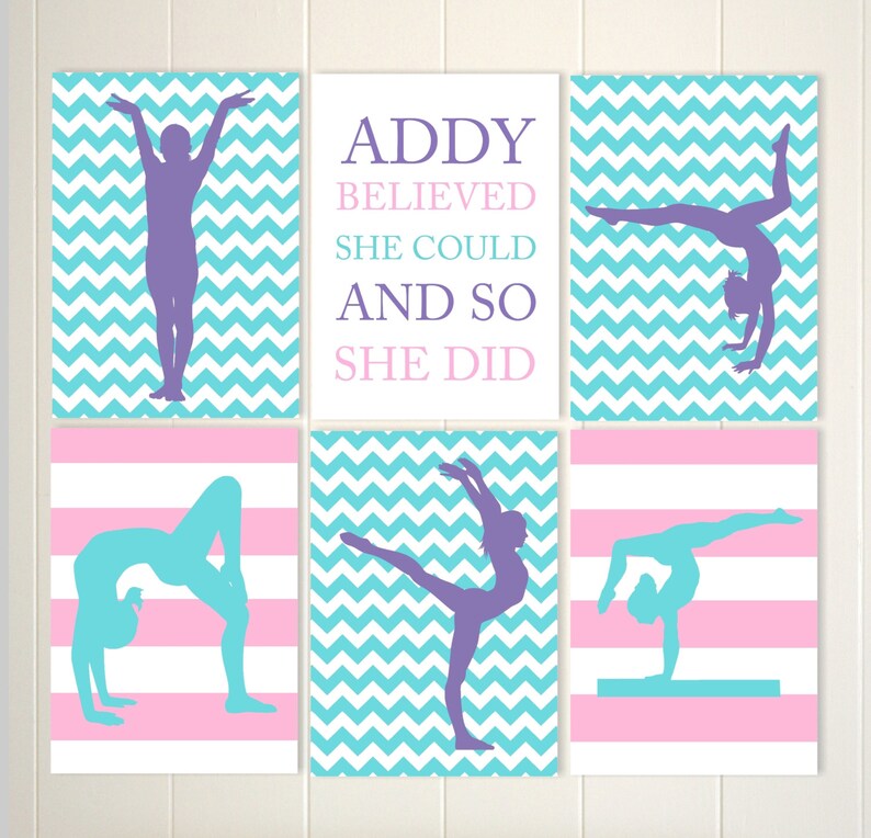 Gymnastics Wall Art Gymnast Girl Wall Art Sports Art Etsy