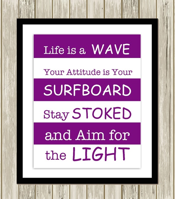 Surf Art Kids Inspirational Quotes Surfer Boy Surfer Girl Etsy