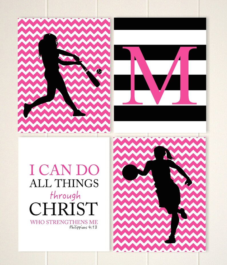 Softball Wall Art Girls Room Basketball Decor Basketball Etsy