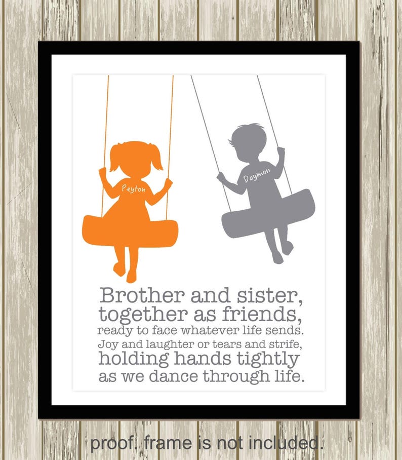 Siblings Art Siblings Shared Room Decor Sisters And Brother Multiple Siblings Wall Art New Mom Gift Brother Sister Art Three Sisters Art Collectibles Prints Kromasol Com