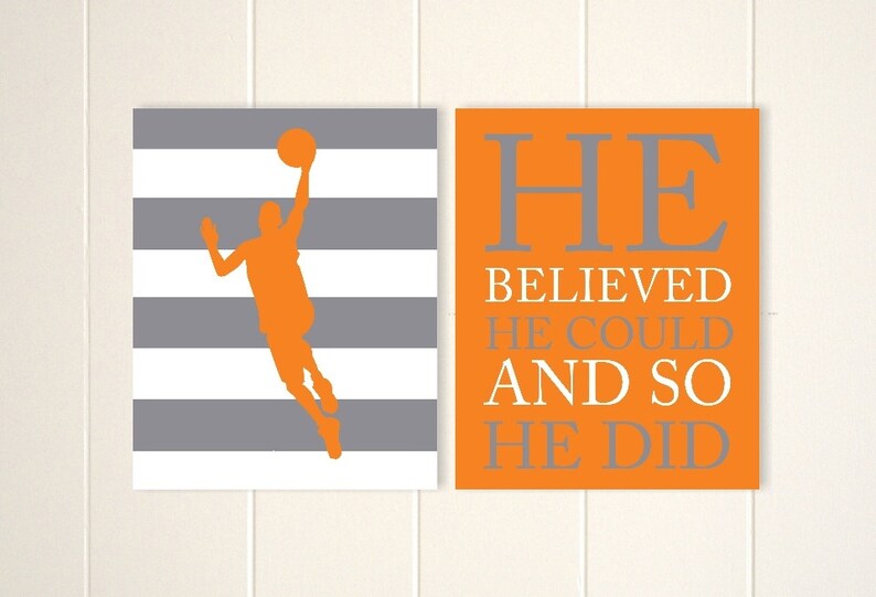 Basketball wall art male basketball boy inspirational wall Etsy