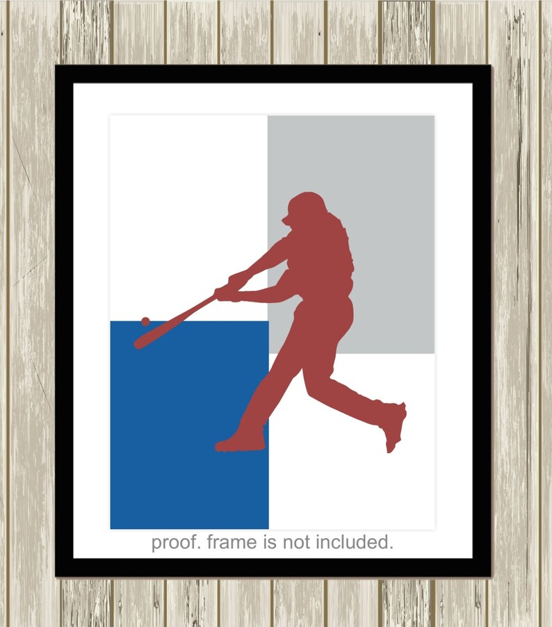 Baseball Wall Art Motivational Boys Wall Art Sports Wall Etsy