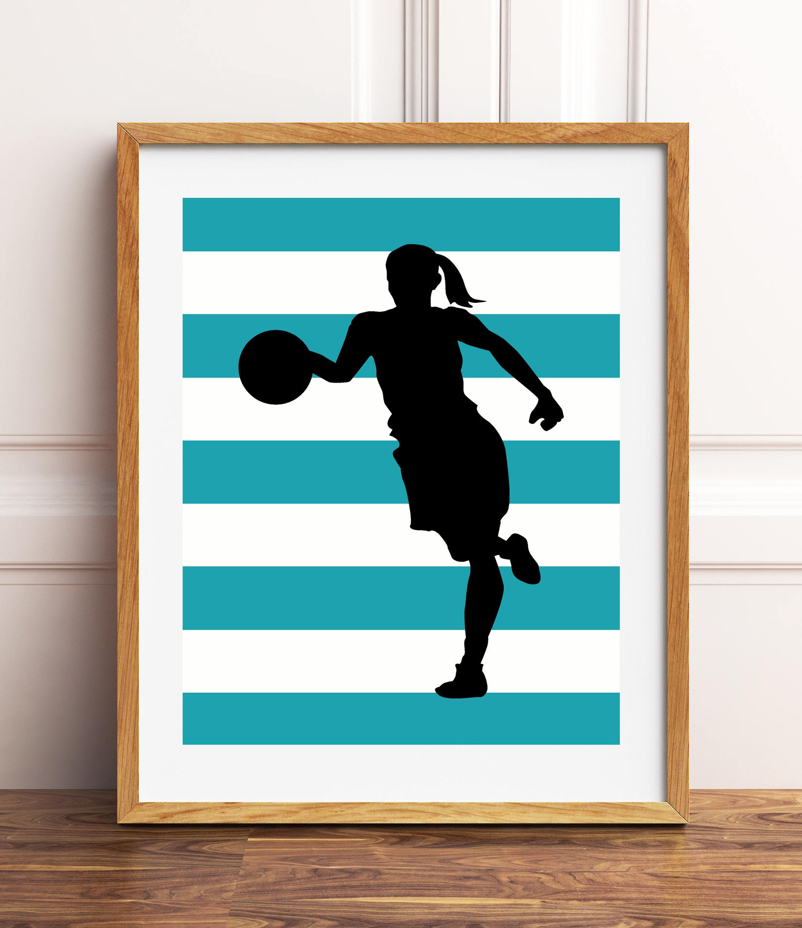 Girls wall art basketball art sports art girl's room Etsy