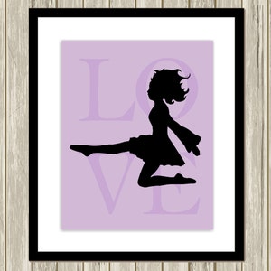 Irish dance wall art, little girls room decor, nursery art, Irish dancer, preschool girl art, teen girl wall art, choose your colors