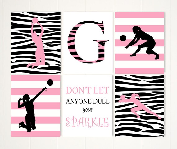 Volleyball Room Decor Pre Teen Girls Wall Art Teen Girl Gift Etsy