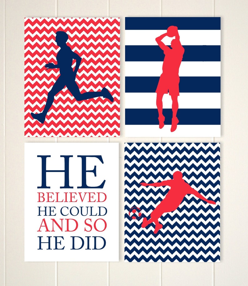 Boys Wall Art Soccer Boy Wall Art Track and Field Runner Etsy