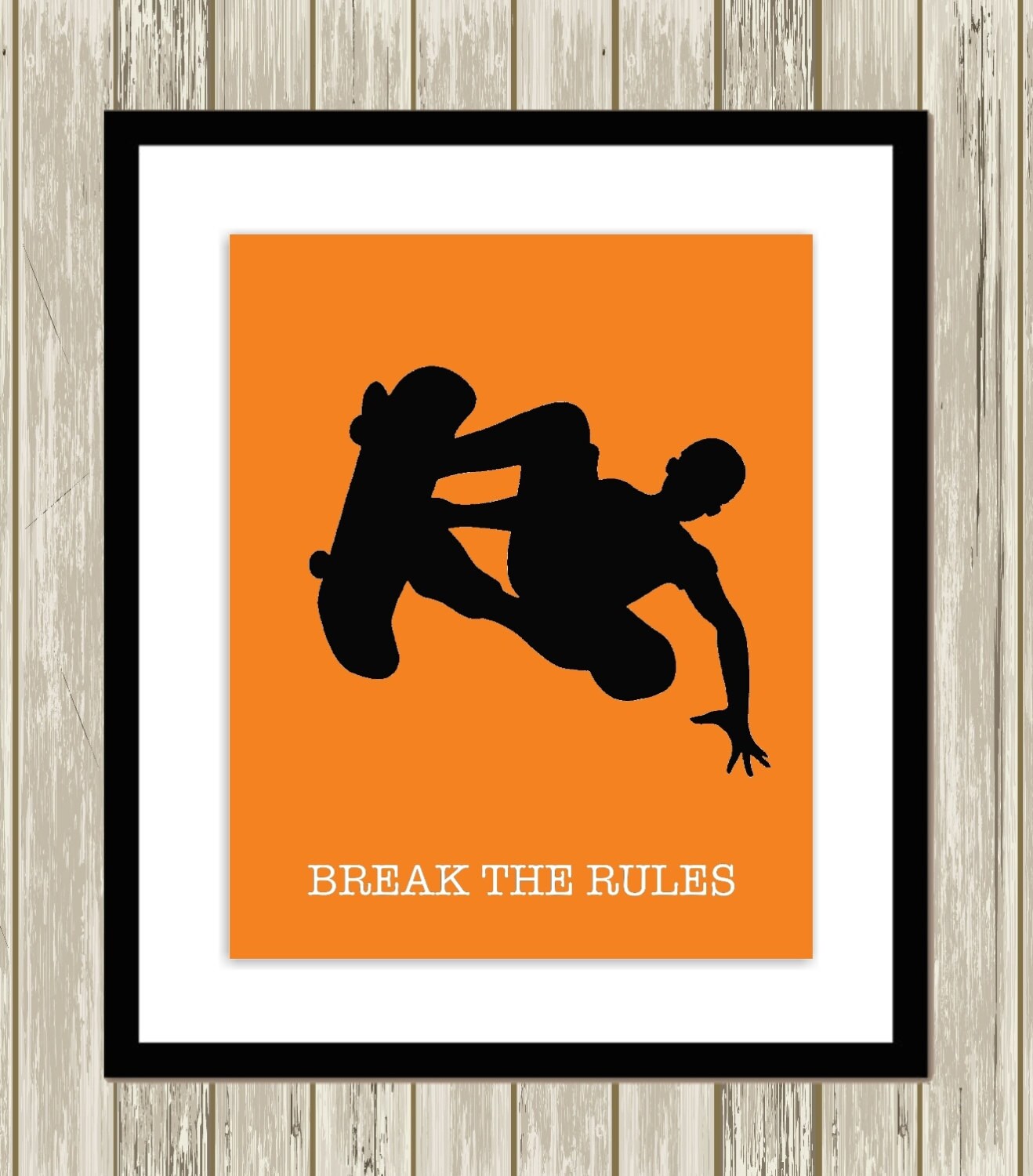 Skateboarder Skateboard Wall Art Boys Sports Art Print Boys Etsy