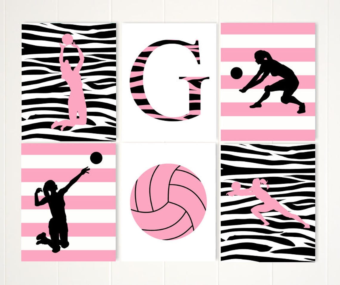 Volleyball Room Decor Pre Teen Girls Wall Art Teen Girl Gift Etsy