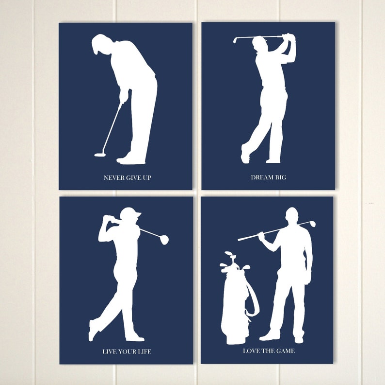 Golf Art Prints Golf Gift Golfer Wall Art Boys Bedroom Art Etsy