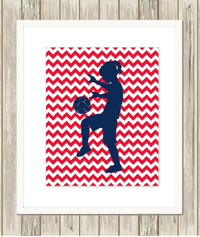 Girls room decor girls wall art girls monogram art soccer Etsy