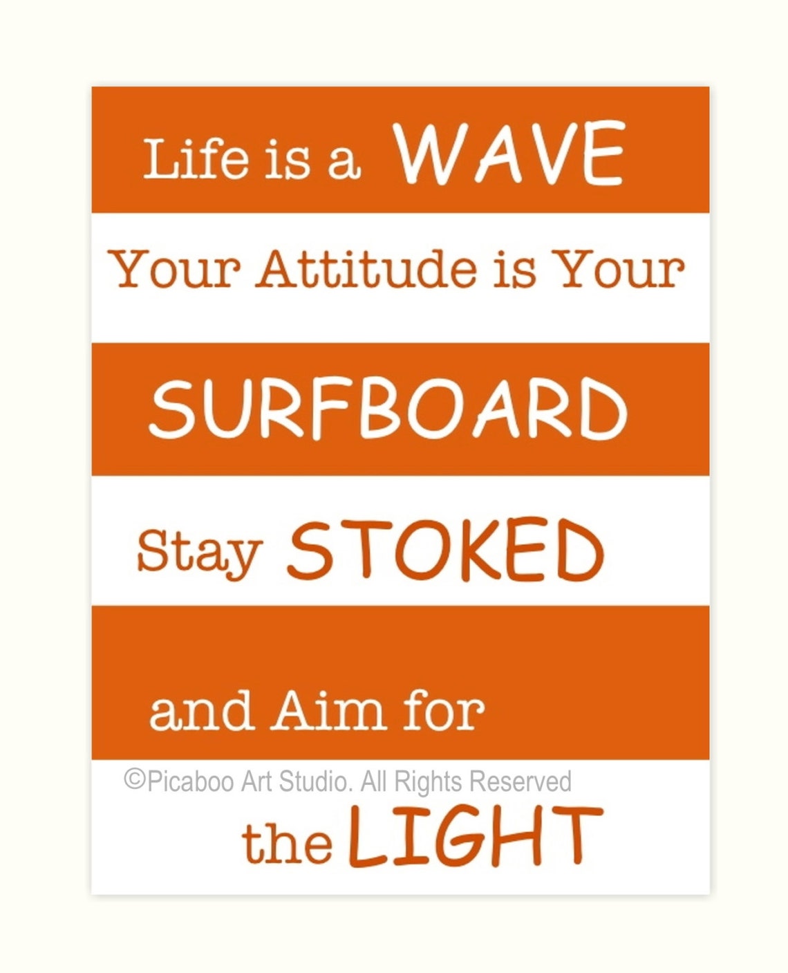 Boys Wall Art Typography Surf Art Surfing Nautical Art Etsy