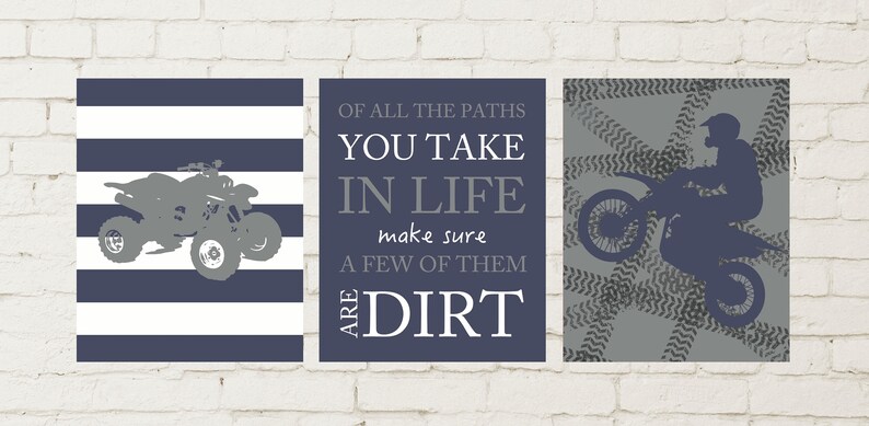 Gift for Boy Outdoor Sports Art Prints Dirt Bike Four - Etsy