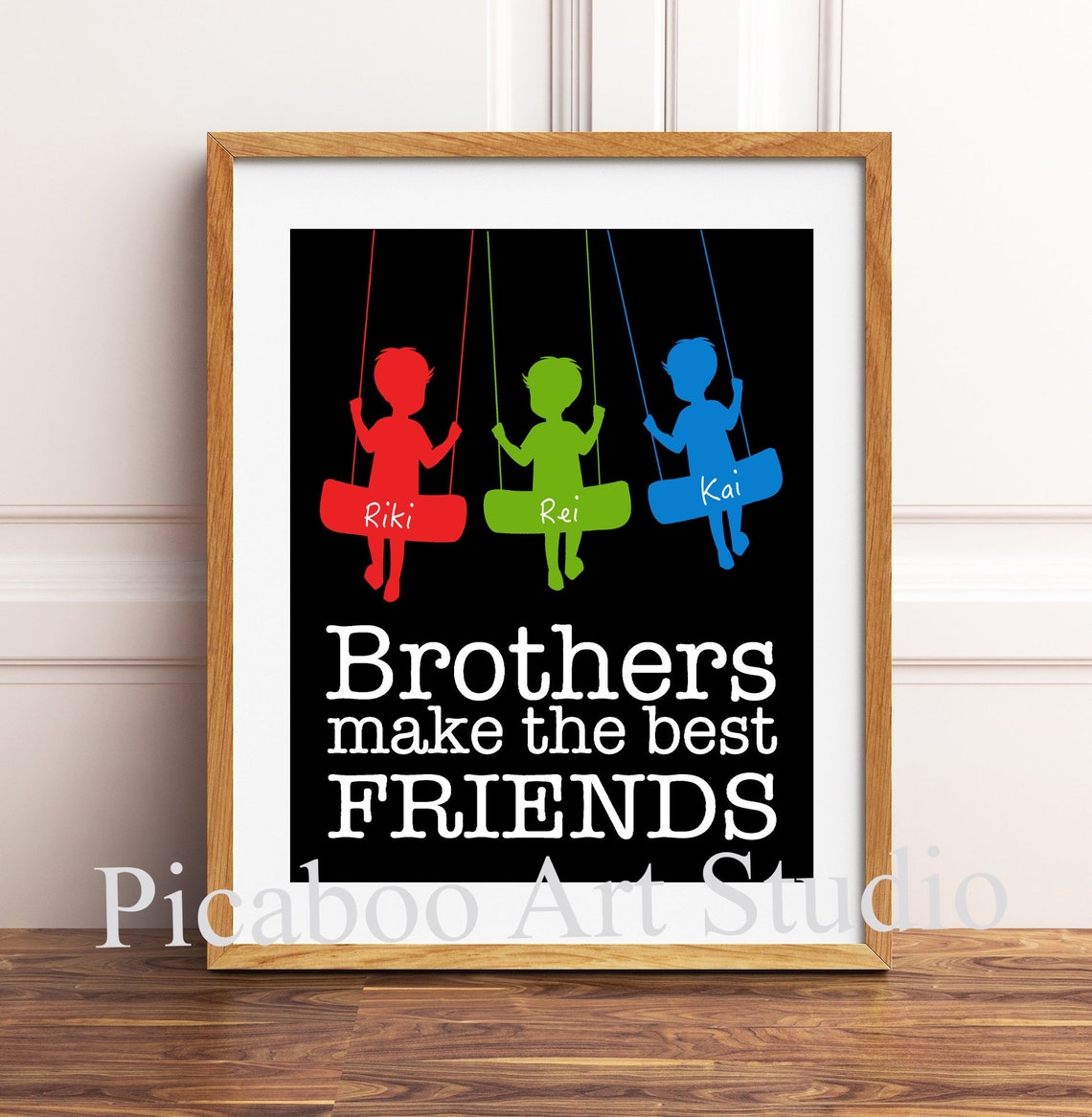 Brothers Art Print Brothers Make the Best Friends Three Etsy