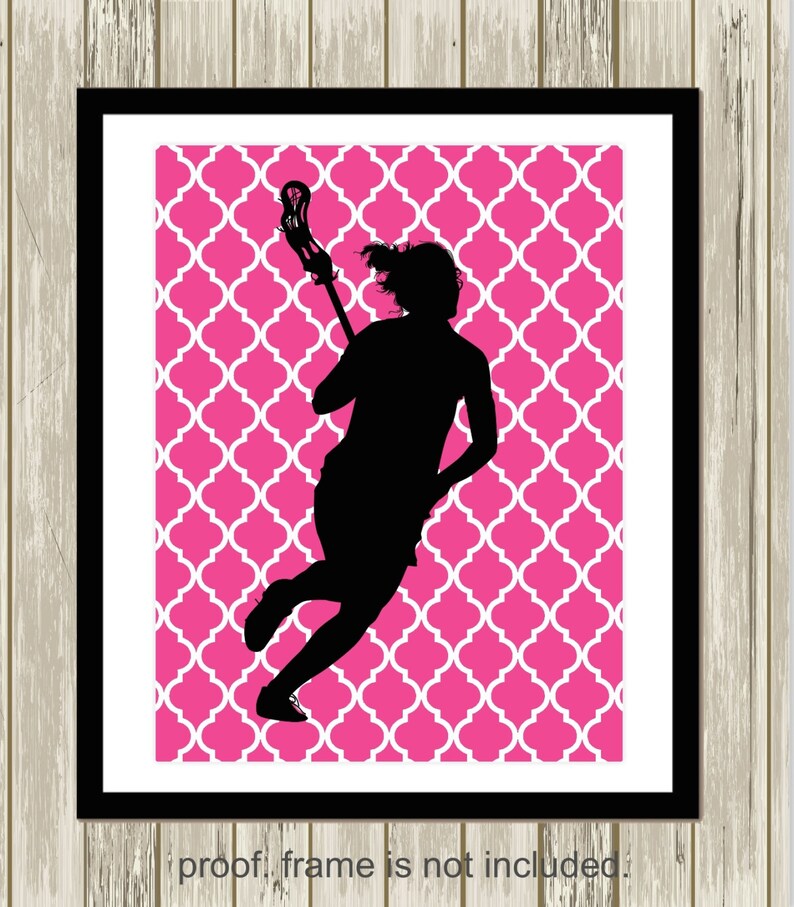 Monogram Girls Lacrosse Wall Art Lacrosse Room Decor Girls Etsy