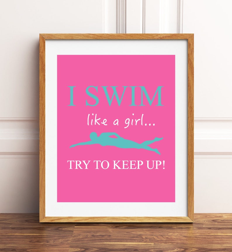 Swimmer Gift Swimmer Girl Swim Wall Art Teen Girl Wall Art Etsy