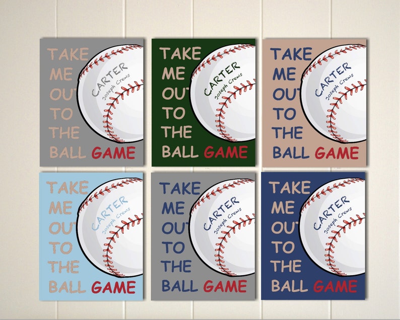 Baseball Wall Art Baseball Themed Nursery Baseball Nursery Etsy