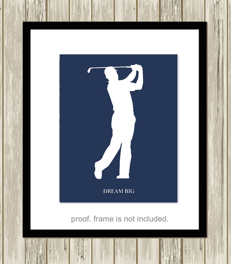 Golf Art Prints Golf Gift Golfer Wall Art Boys Bedroom Art Etsy