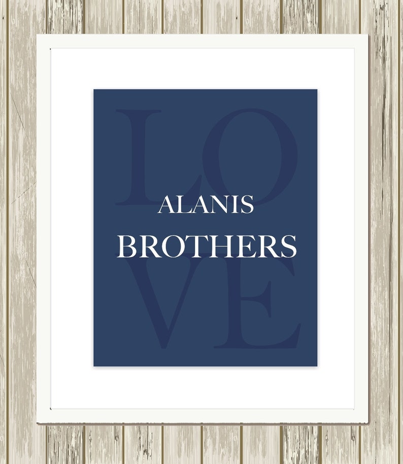 Boys Wall Art Brothers Wall Art Monogram Wall Art Siblings Etsy