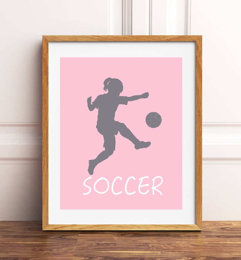 Hockey wall art Ice hockey girls art soccer girl art Etsy