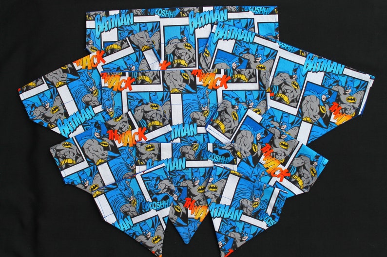 Cat bandana DC Comics fabric DC Comics superhero bandana Dog bandana Batman dog bandana Pet bandana Batman pet bandana Batman bandana