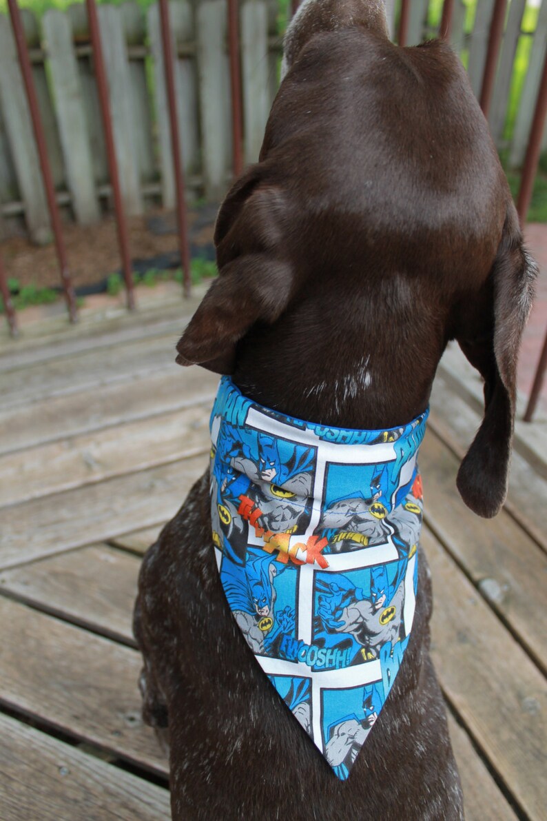 Cat bandana DC Comics fabric DC Comics superhero bandana Dog bandana Batman dog bandana Pet bandana Batman pet bandana Batman bandana