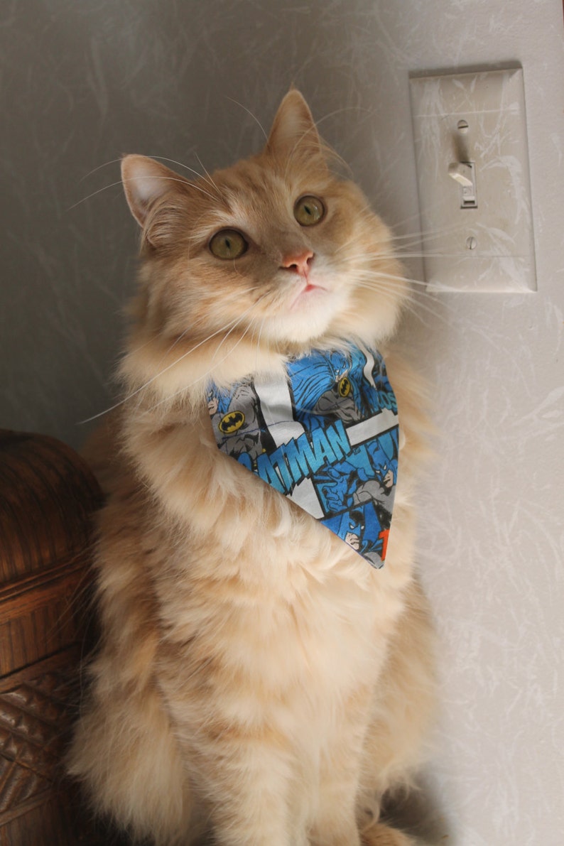 Cat bandana DC Comics fabric DC Comics superhero bandana Dog bandana Batman dog bandana Pet bandana Batman pet bandana Batman bandana