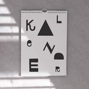 Verjaardagskalender, zwart wit, kunst, art, origineel