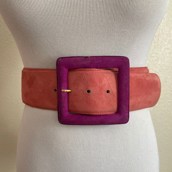 Purple Suede Belt - Etsy