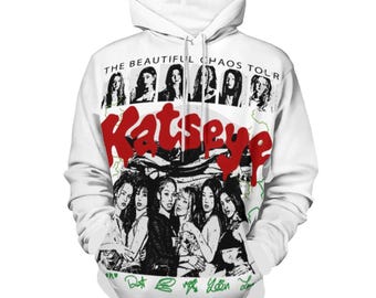 Katseye Chaos Tour 2026 Hoodie, Member Autograph Graphic, Streetwear Concert Merch