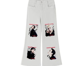 Stray Kids DominATE World Tour Jeans | Vintage Wash Flared Kpop Concert Outfit