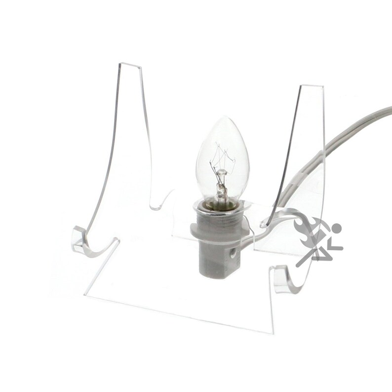 3-12 High Back-lit Clear Acrylic Cradle Display