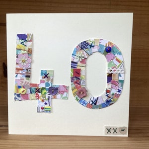 40 Jahre Patchwork Geburtstagskarte